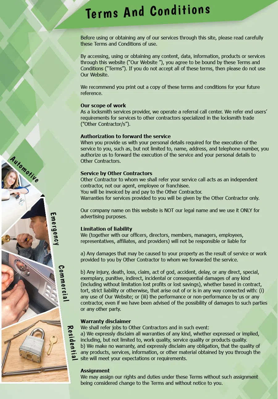 Central Lock Key Store Chula Vista, CA 619-210-7025 - TermsAndConditions-2